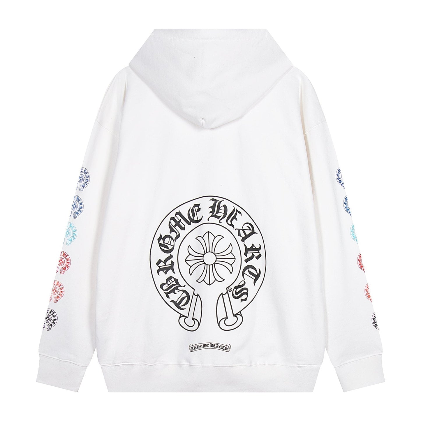 Chrome Hearts Rainbow Horseshoe Graphic Zip-Up Hoodie — back