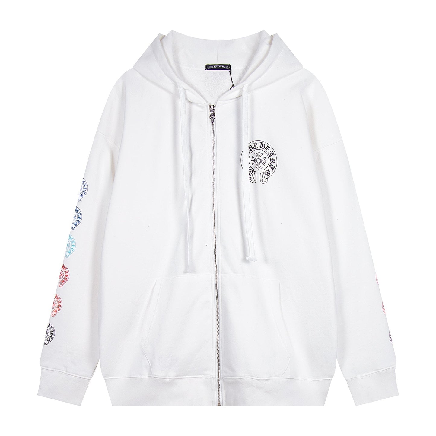 Chrome Hearts Rainbow Horseshoe Graphic Zip-Up Hoodie — hero