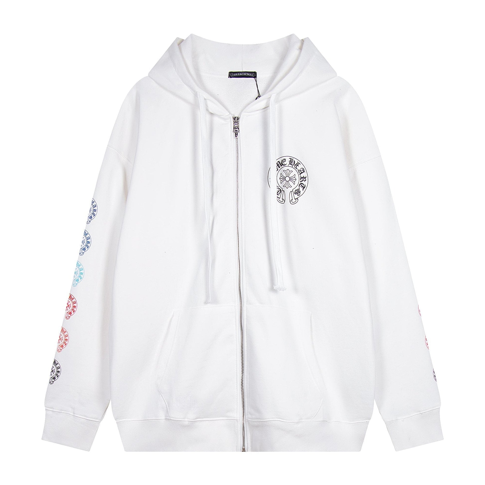 Chrome Hearts Rainbow Horseshoe Graphic Zip-Up Hoodie — hero
