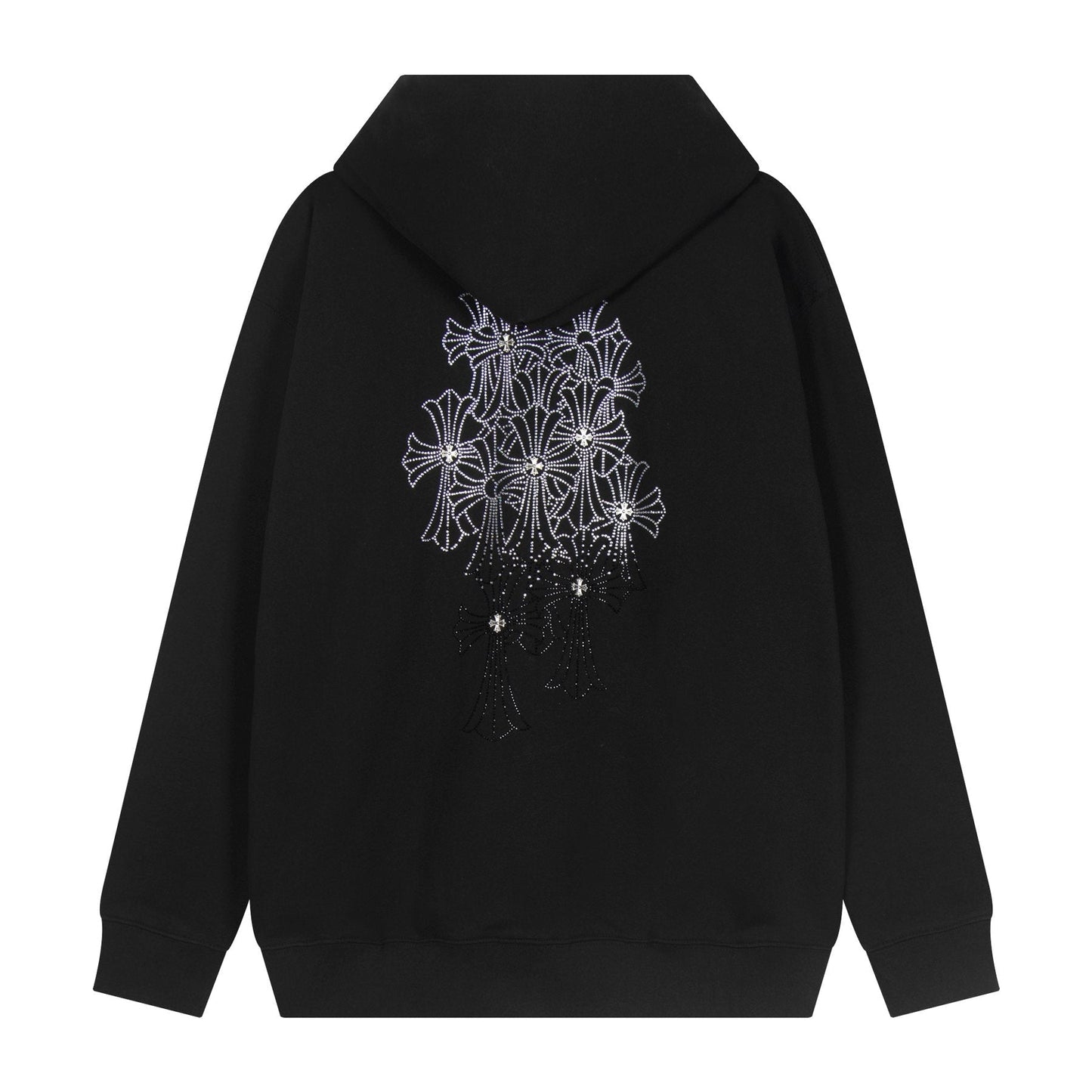 Chrome Hearts Floral Cross Graphic Full-Zip Hoodie — back