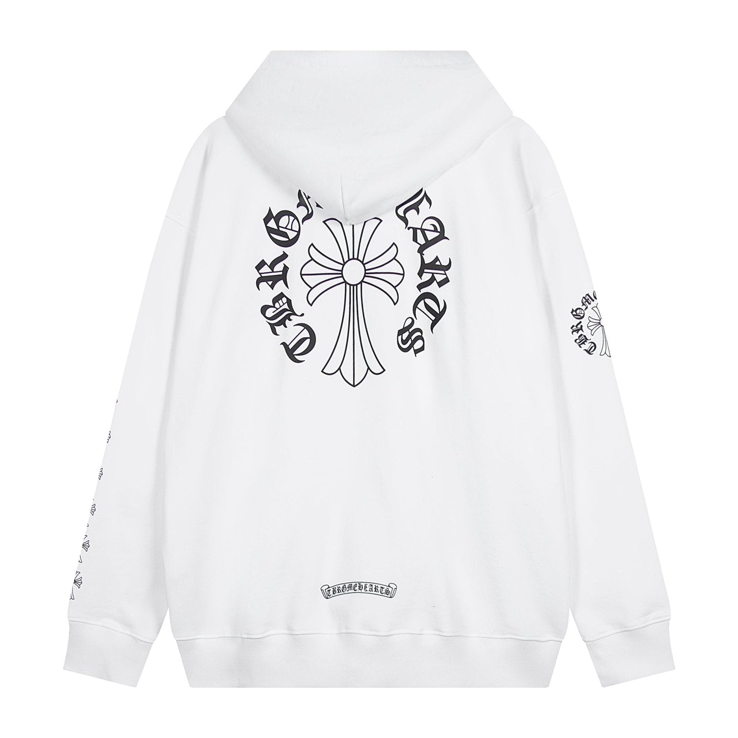 Chrome Hearts Horseshoe Cross Sanskrit Zip Hoodie — back