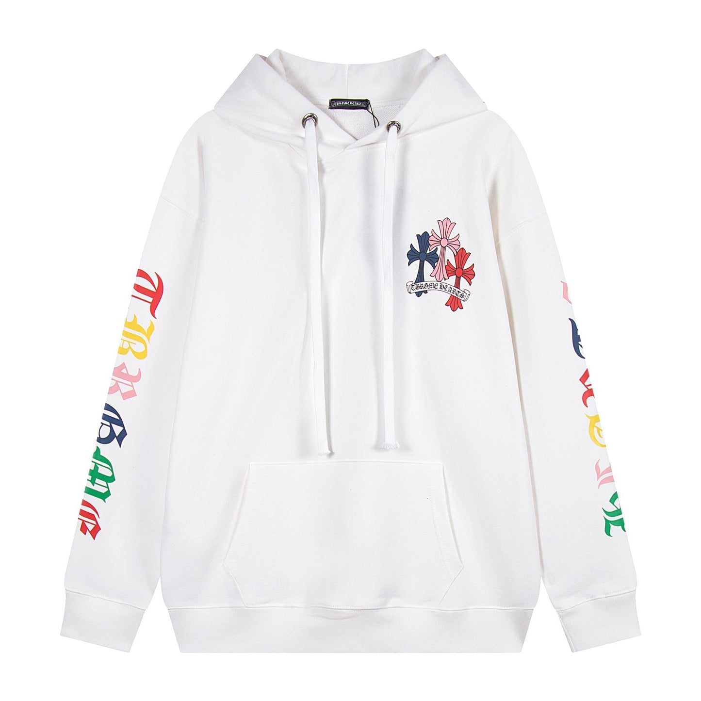 Chrome Hearts Multicolor Cross Graphic Hoodie — front