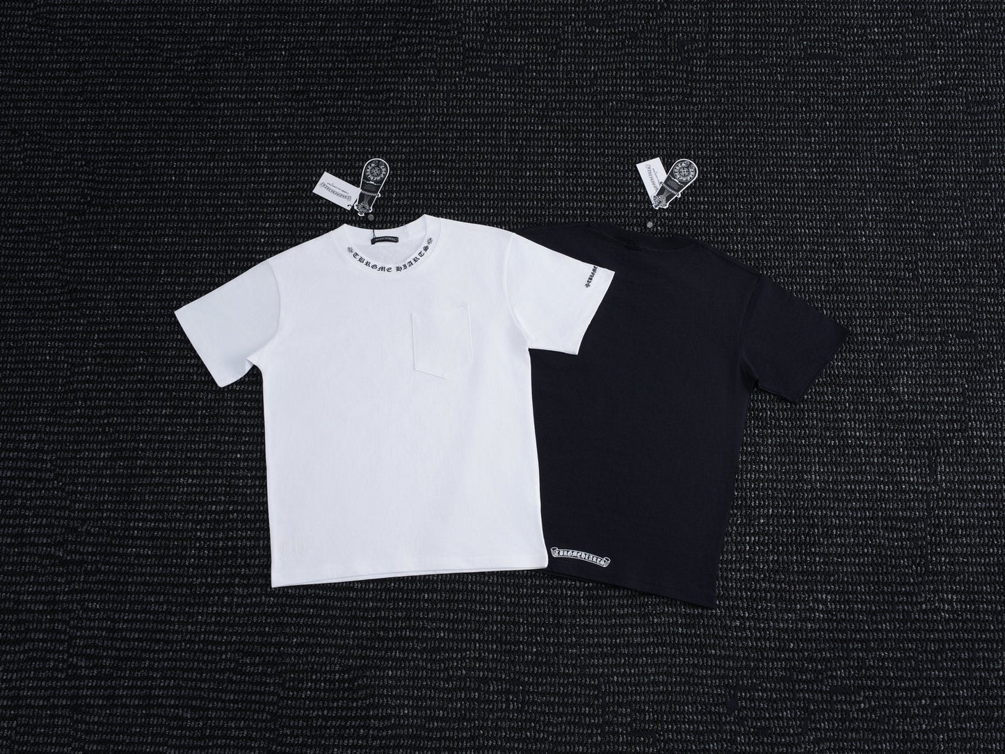 Chrome Hearts Sanskrit Letter Print Pocket T-Shirt — comparison