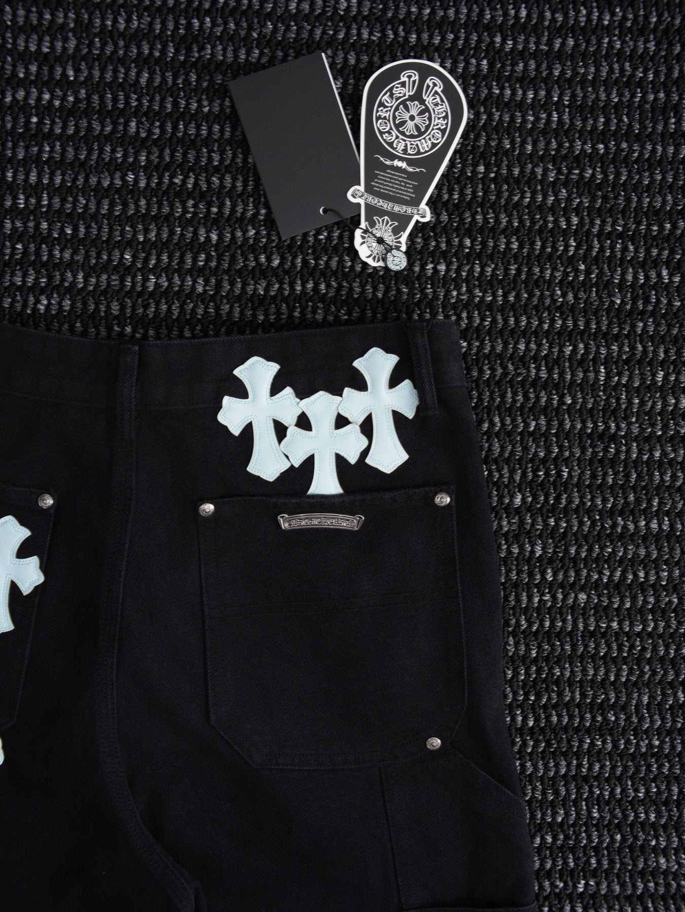 Chrome Hearts Cross Graphic Black Shorts — detail