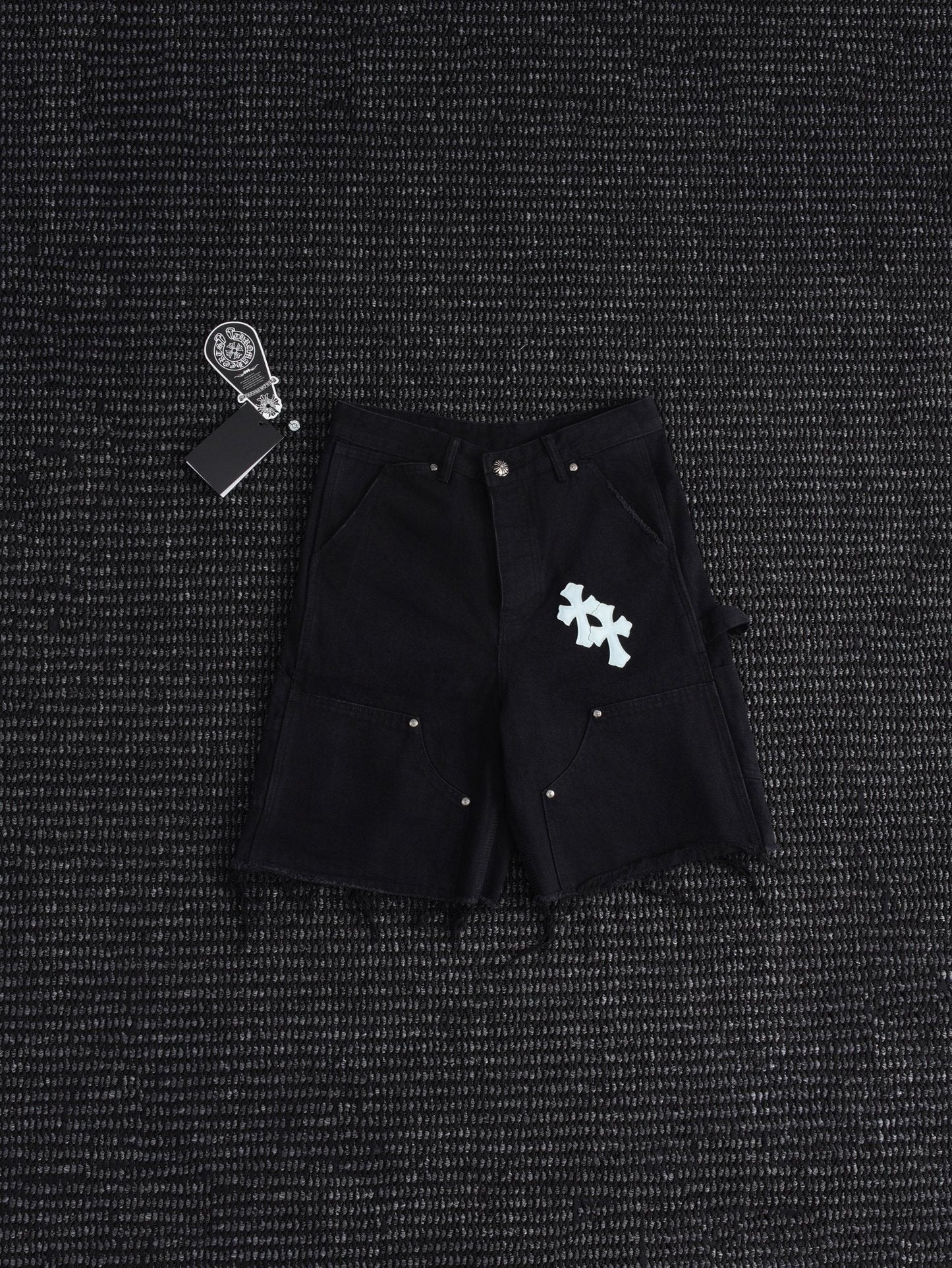 Chrome Hearts Cross Graphic Black Shorts — hero