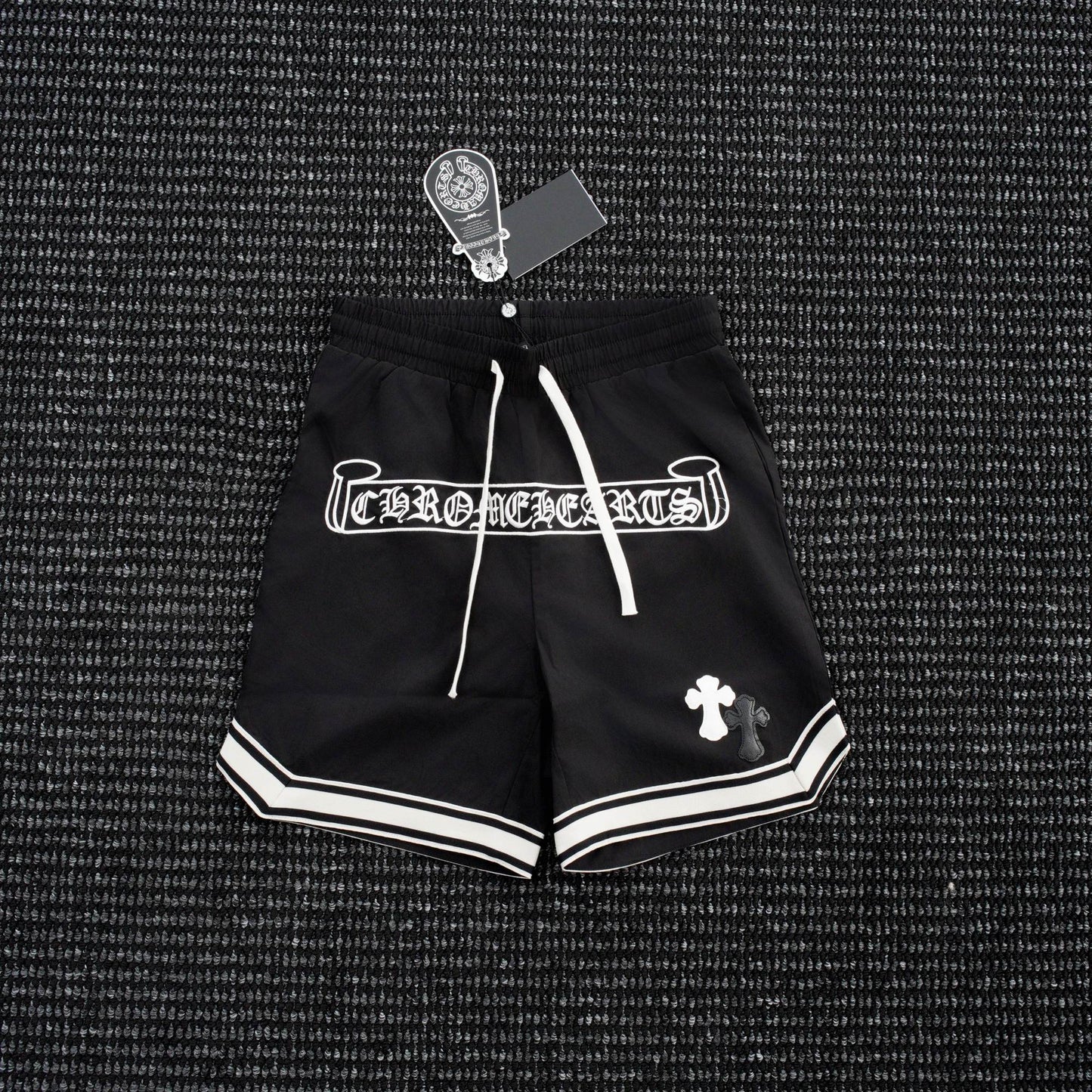 Chrome Hearts Cross Graphic Drawstring Shorts — hero