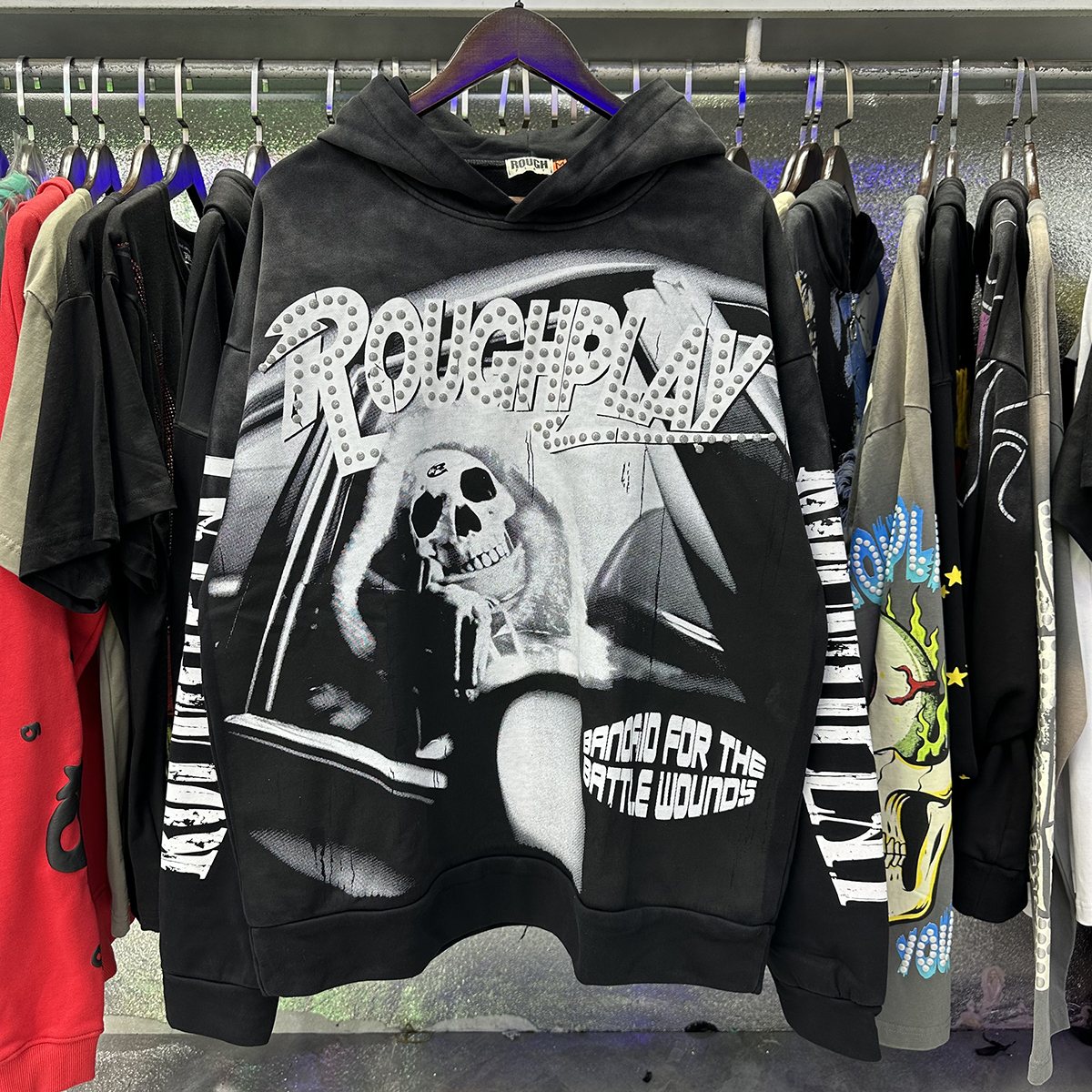 Rough Play In the Car Graphic Hoodie — context