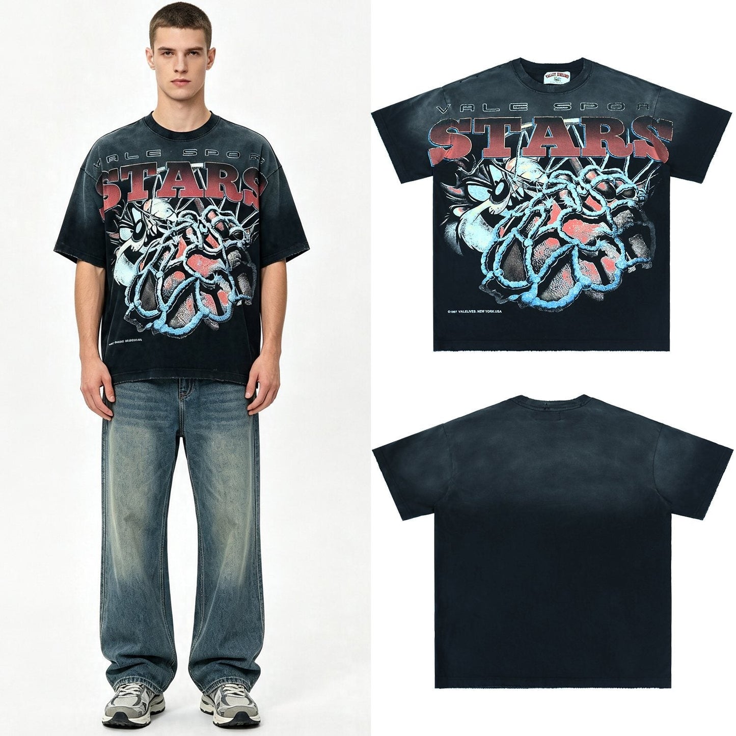 Valley Dreams Sports Stars Thorn Heart Graphic T-Shirt — context