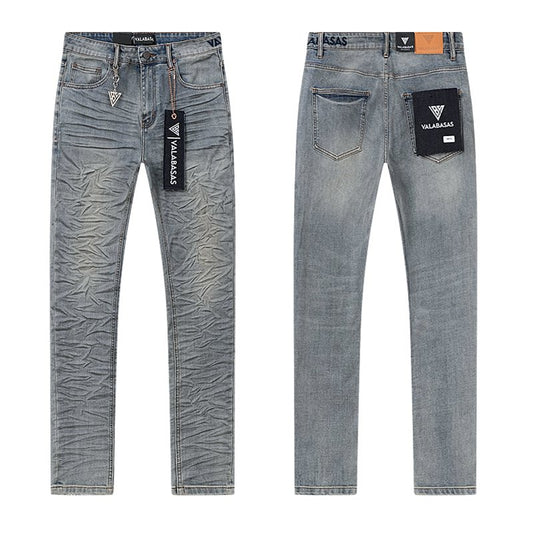 VALABASAS Light Blue Distressed Jeans — hero