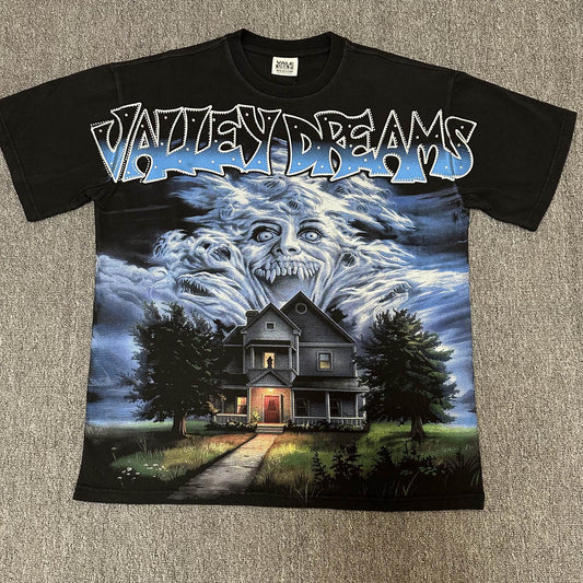 VALE USA Valley Dreams Haunted House Graphic T-Shirt — hero
