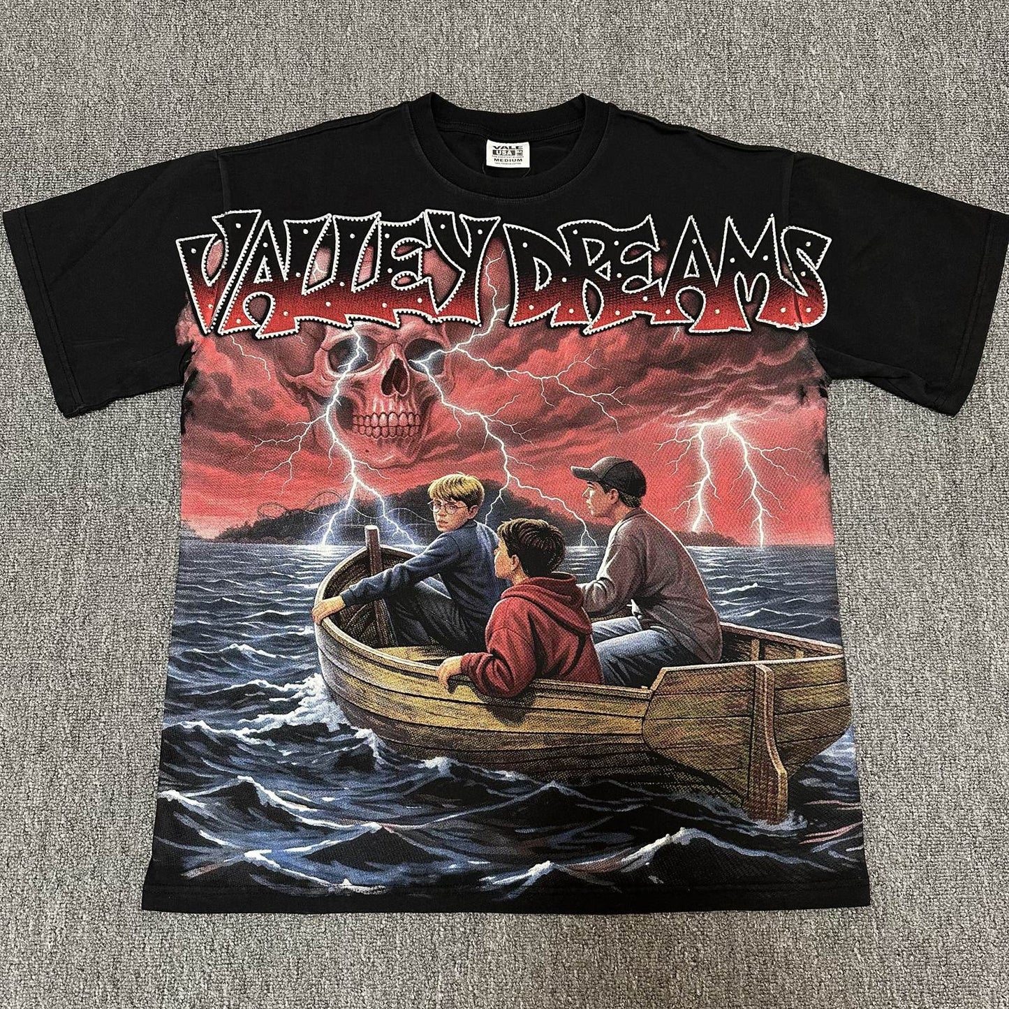 VALE USA Dreams Rhinestone Graphic T-Shirt — front