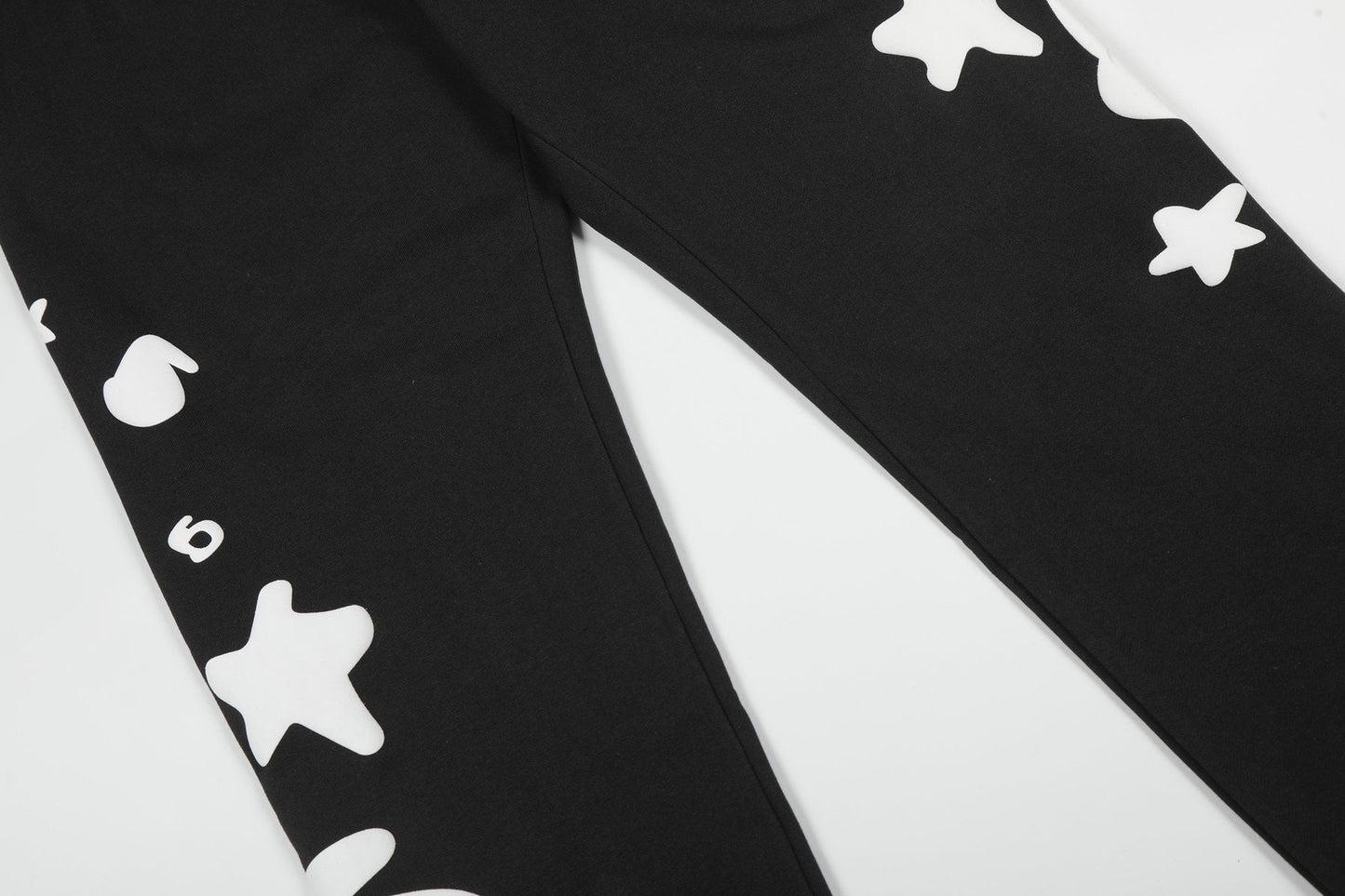Sp5der Black Graphic Hoodie & Jogger Matching Set — detail
