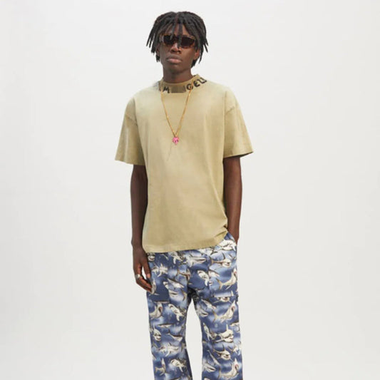 Palm Angels T-shirt Collar Letter Print Short Sleeve T-shirt