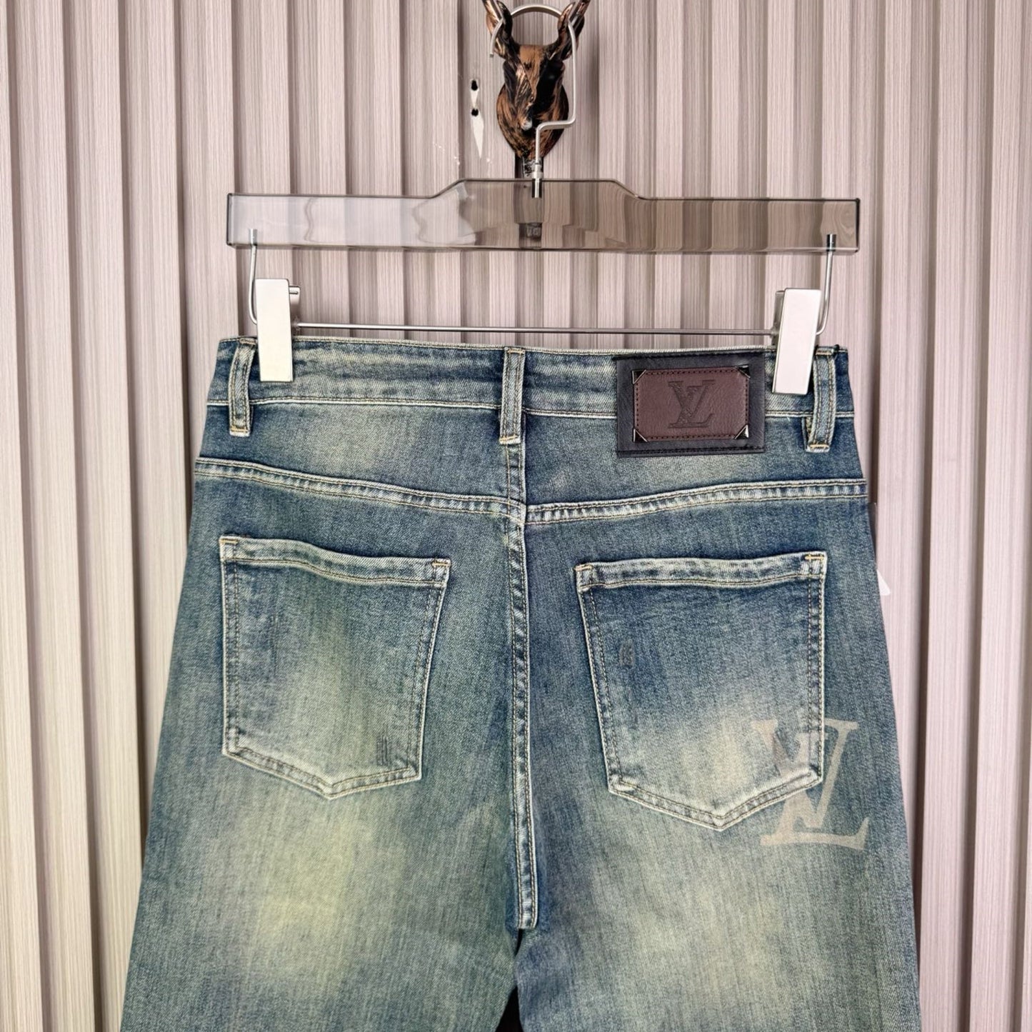 Louis Vuitton Logo-Embroidered Jeans