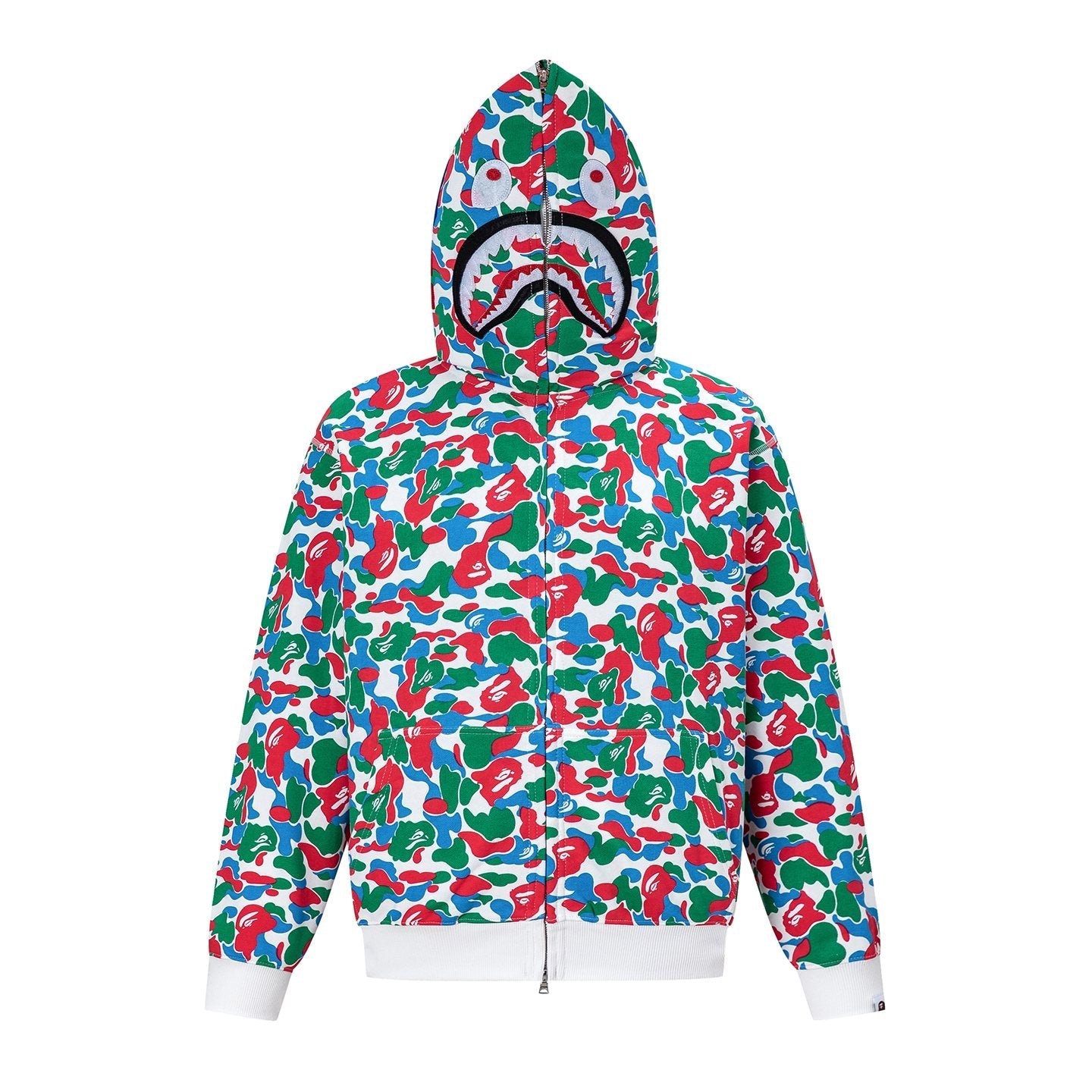 BAPE Shark Camo Full-Zip Hoodie — front