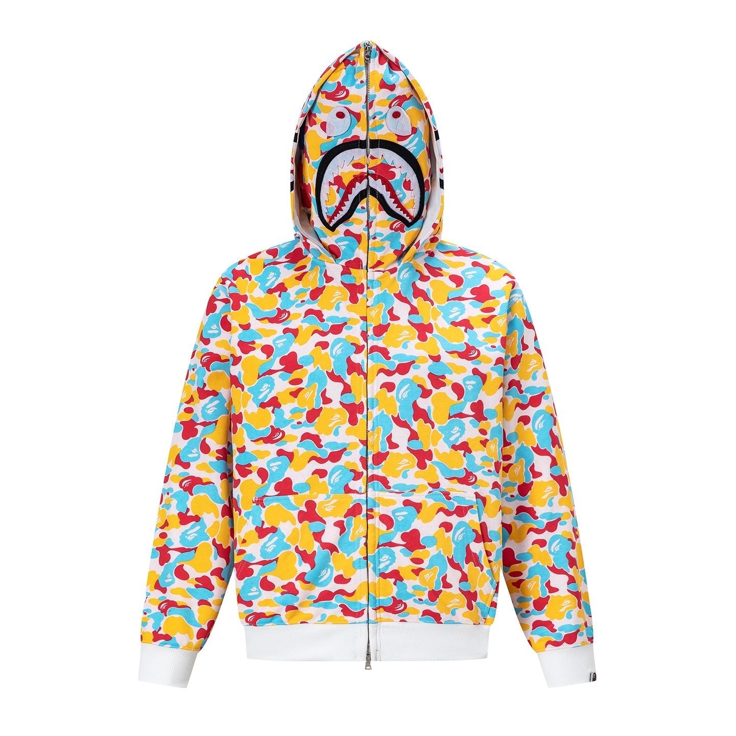 BAPE Shark Camo Full-Zip Hoodie — front