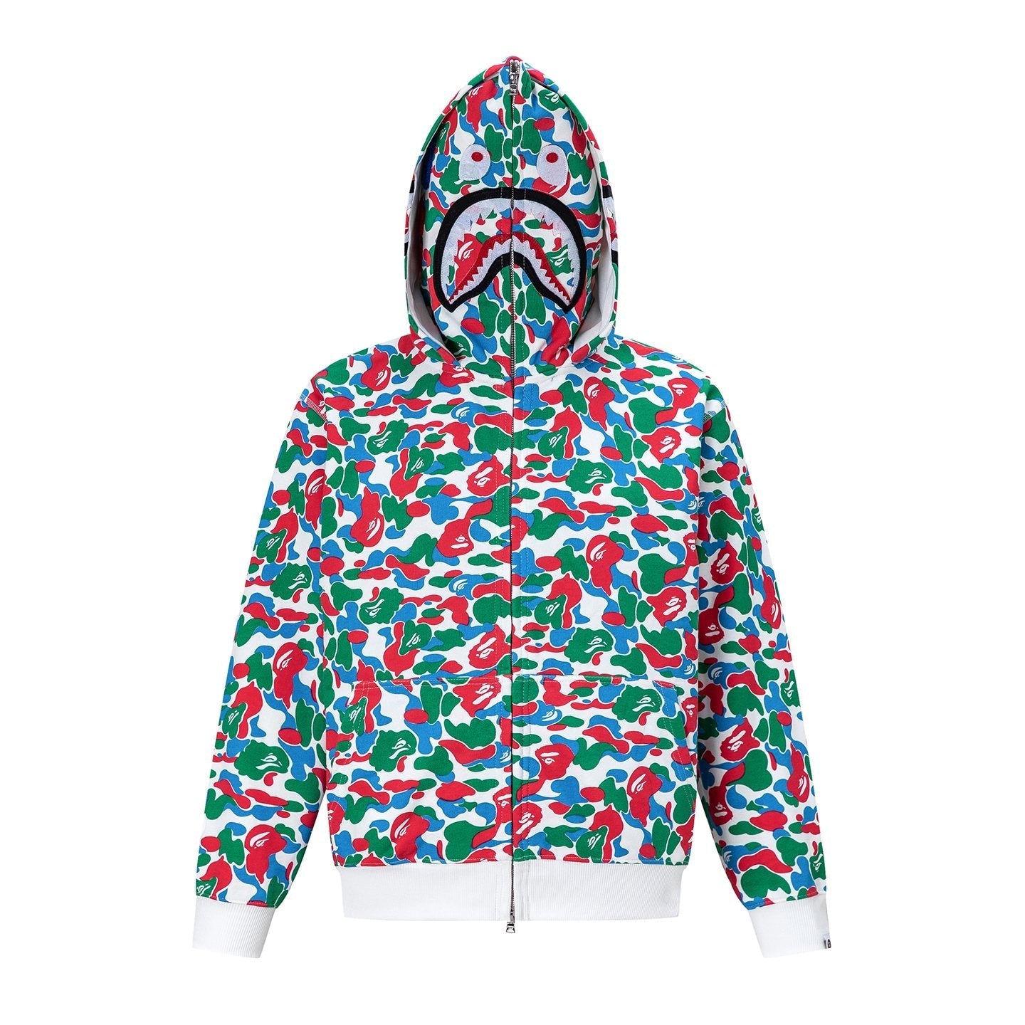BAPE Shark Camo Full-Zip Hoodie — front