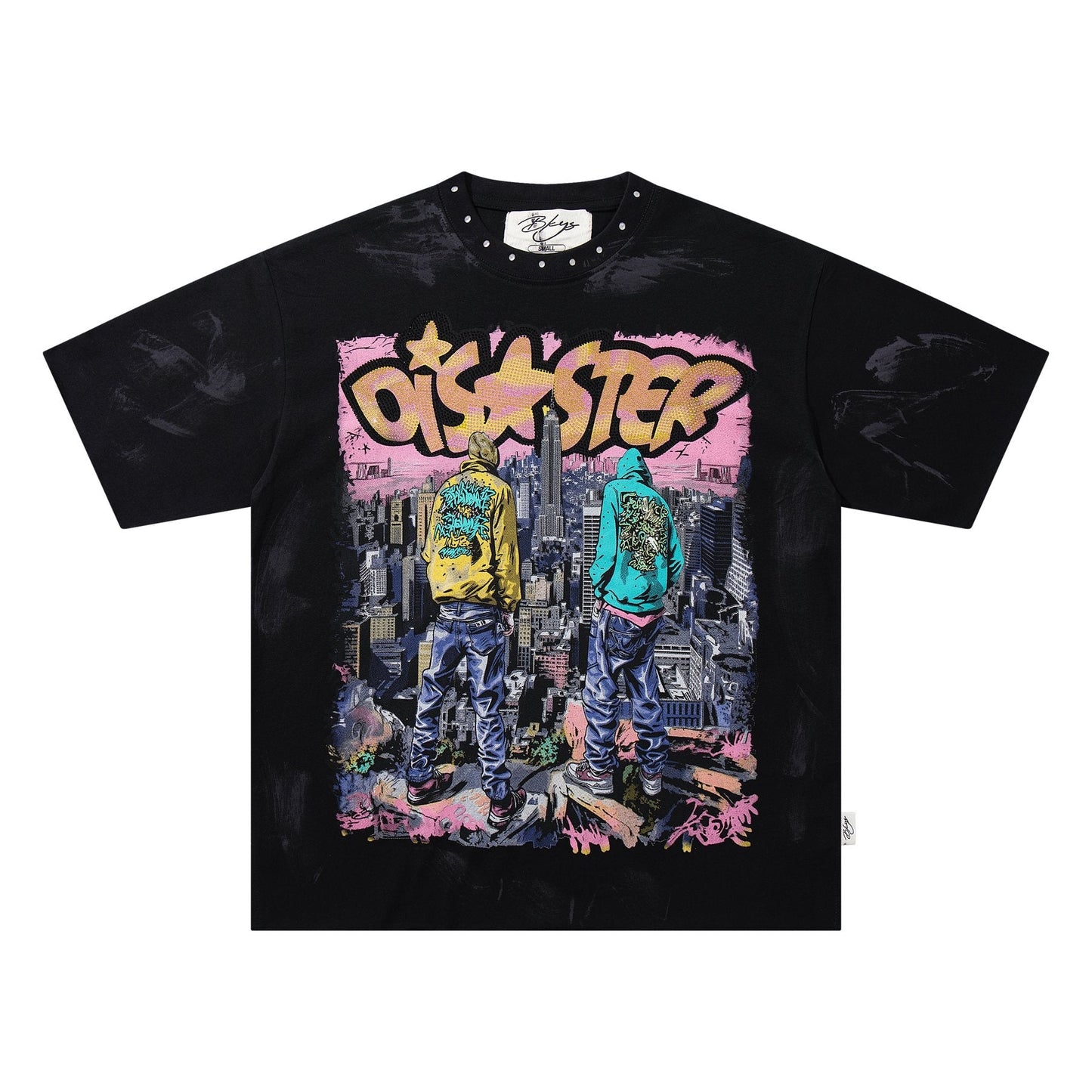 BKYS Revival Rhinestone City Graffiti Graphic T-Shirt — hero