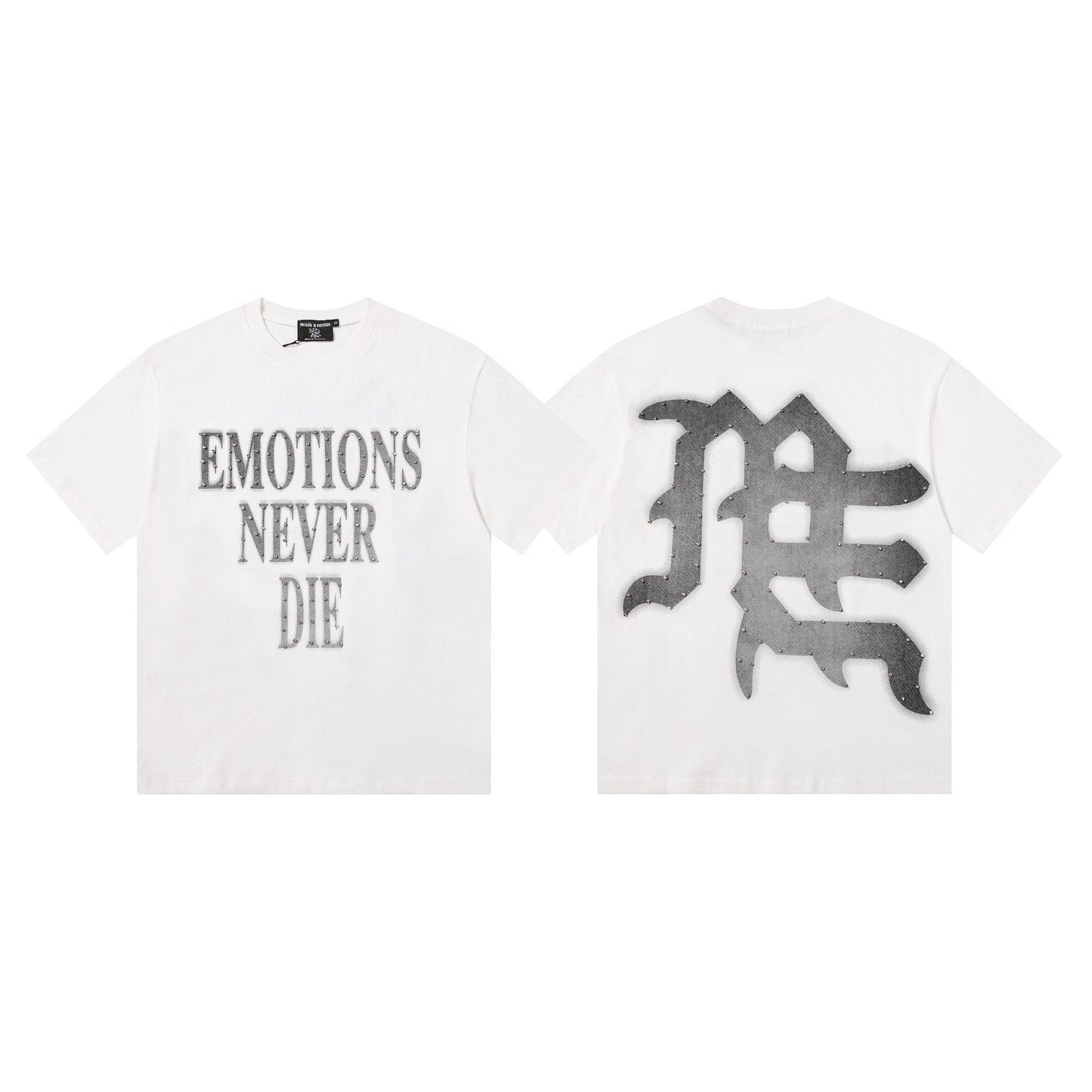 MIXED EMOTION Never Die Monogram Graphic T-Shirt — hero