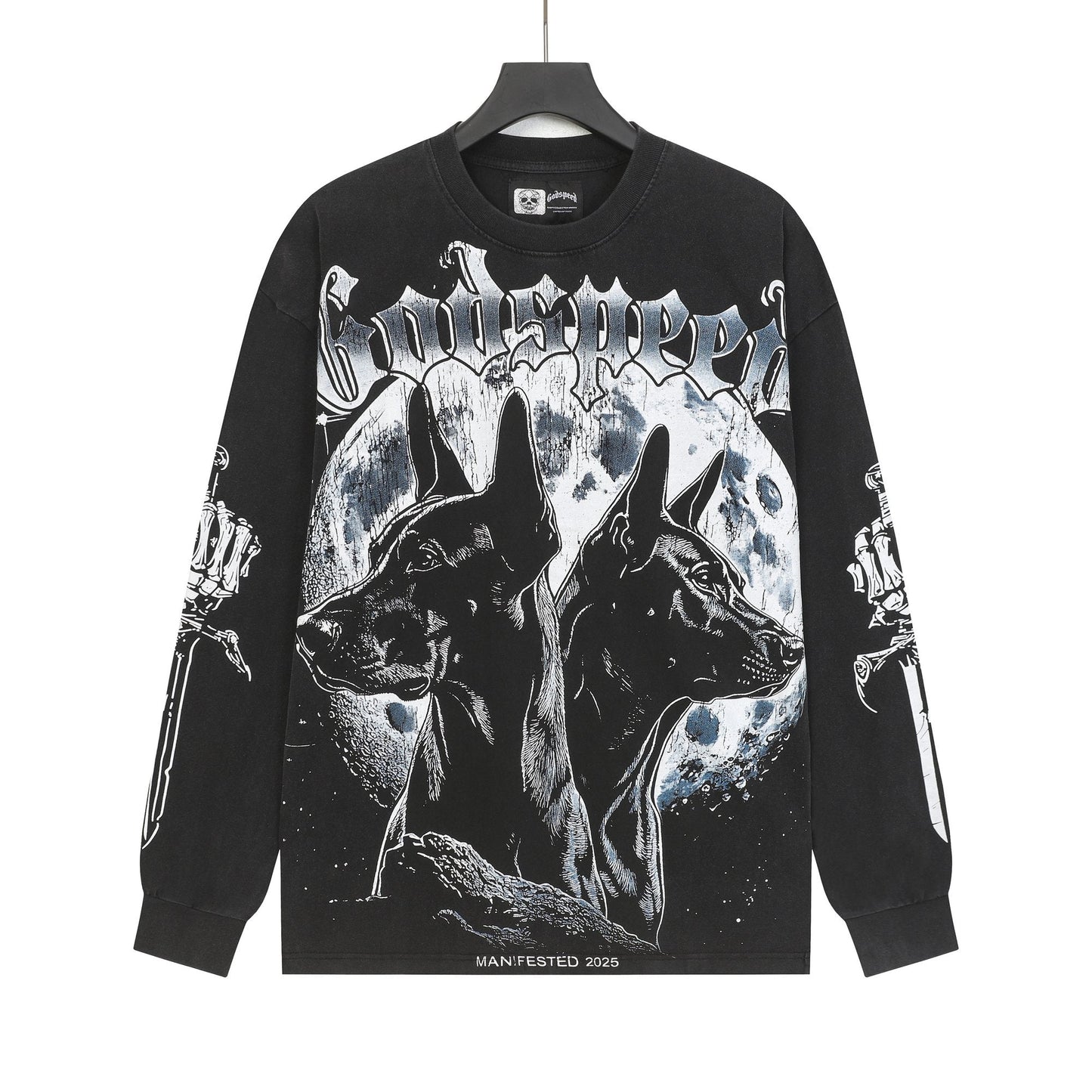 Godspeed Dog Moon Graphic Long-Sleeve T-Shirt — hero