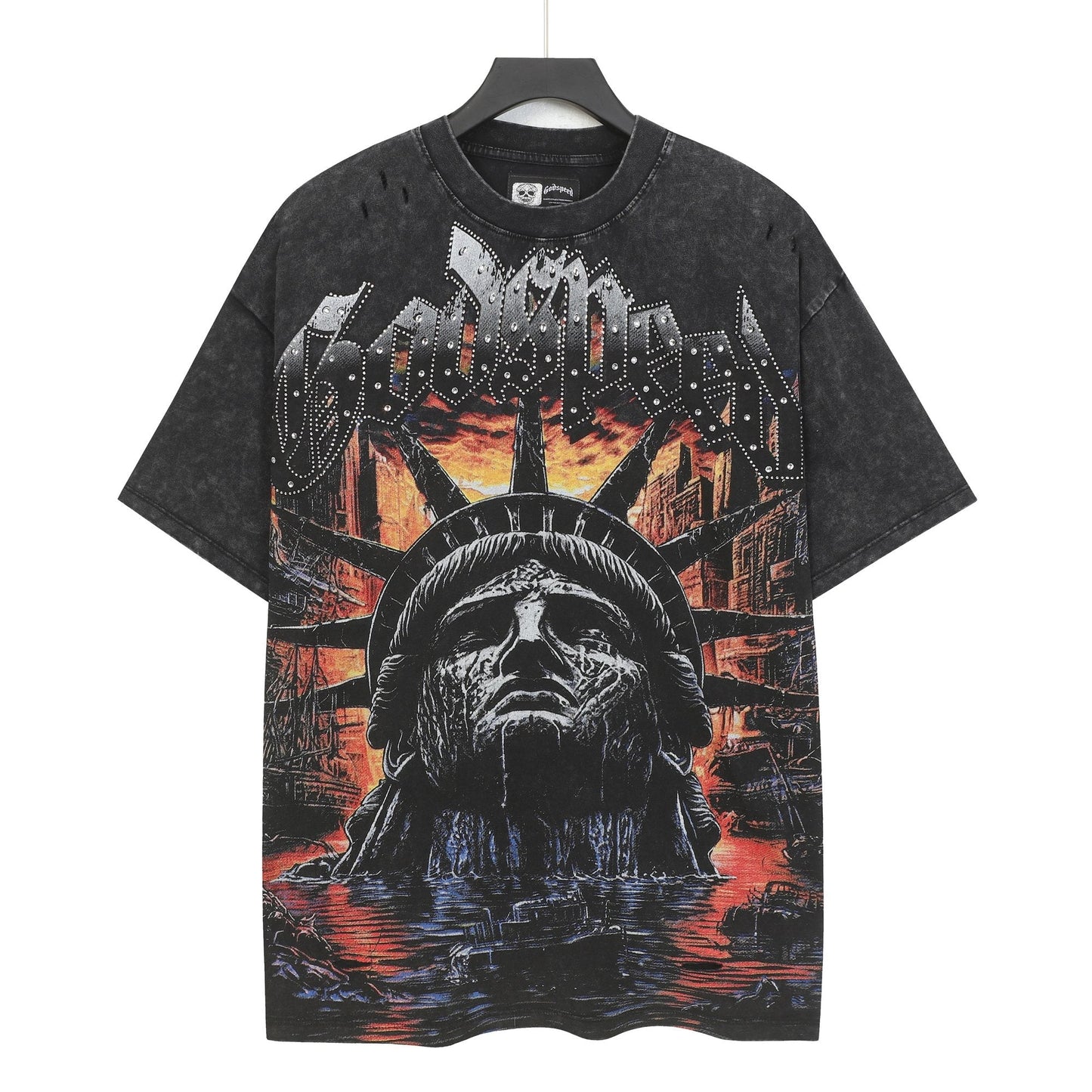 Godspeed Statue of Liberty Graphic T-Shirt — hero