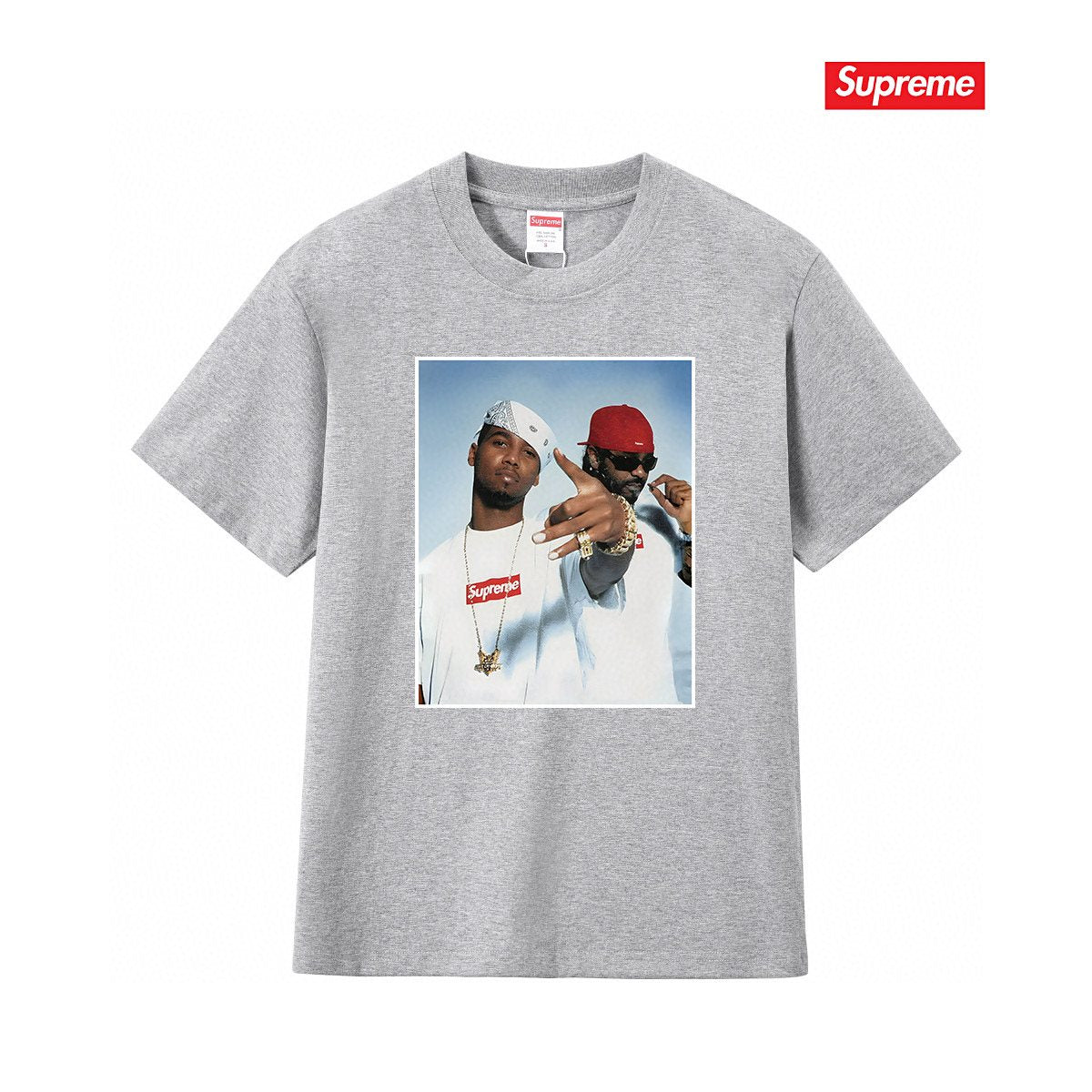 Supreme Two-Person Photo Graphic T-Shirt — front