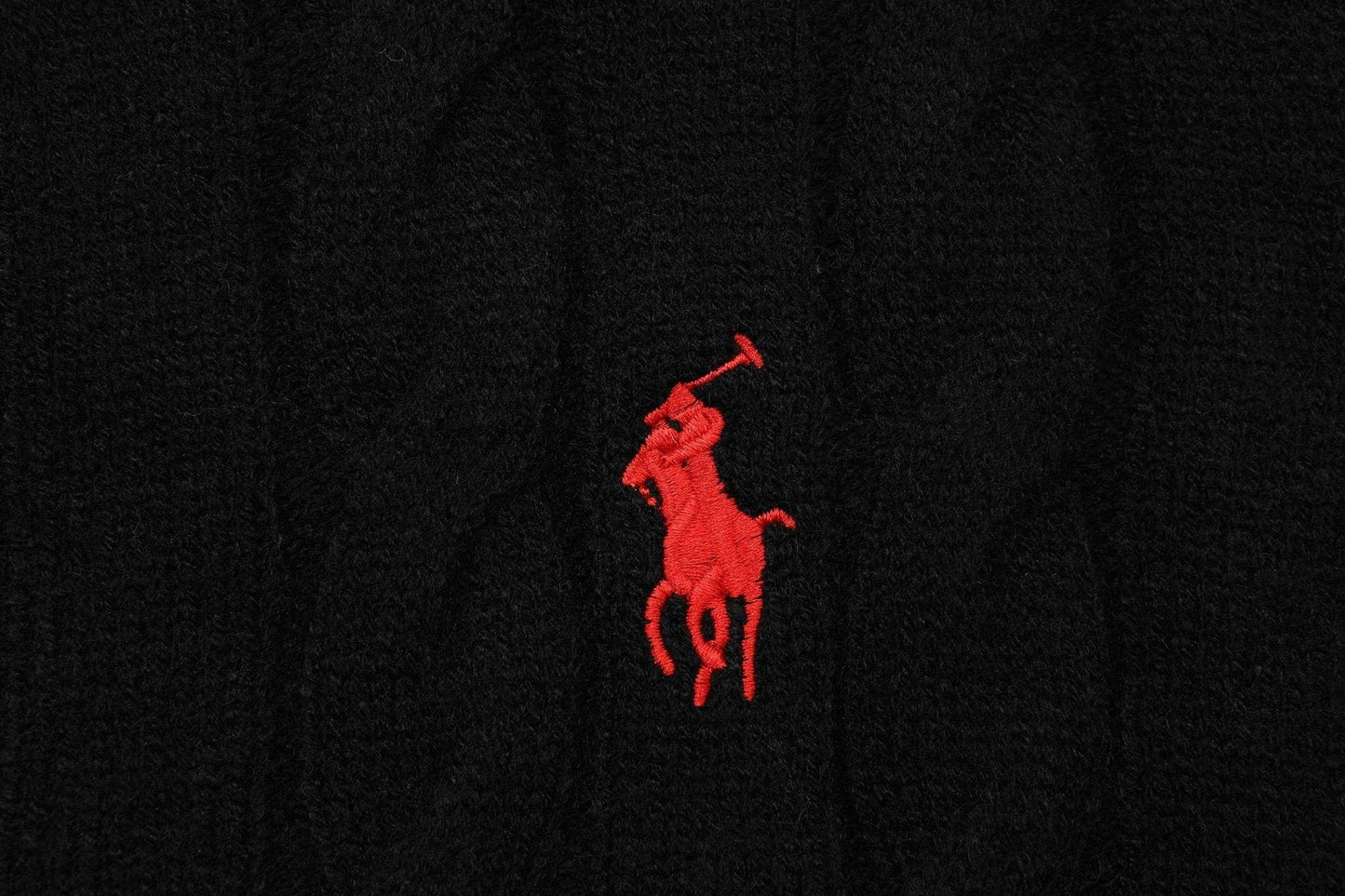 Test2-Ralph Lauren Cable-Knit Quarter-Zip Sweater — detail